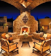 Backyard Fireplace Designs