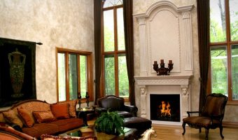 fireplace mantel