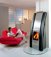 modern fireplace