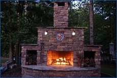 outdoor wood burning fireplaces