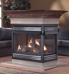 ventless gas fireplace