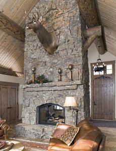 country stone fireplaces