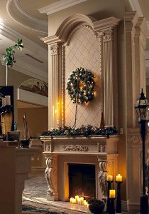 fireplace mantel