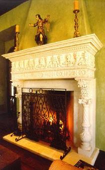 fireplace mantel