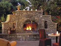 picture of cultured stone fireplace