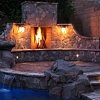 stone outdoor fireplaces