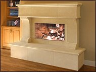 stone fireplace photo