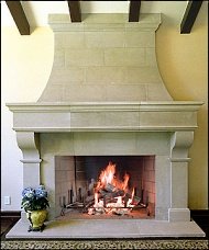 stone fireplace photo