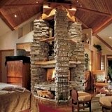 unique stone fireplaces